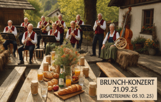 Brunch-Konzert auf dem Burgberg mit Musikverein Wittental und Frühstücksbuffet im Waldrestaurant Zähringer Burg am 21. September 2025